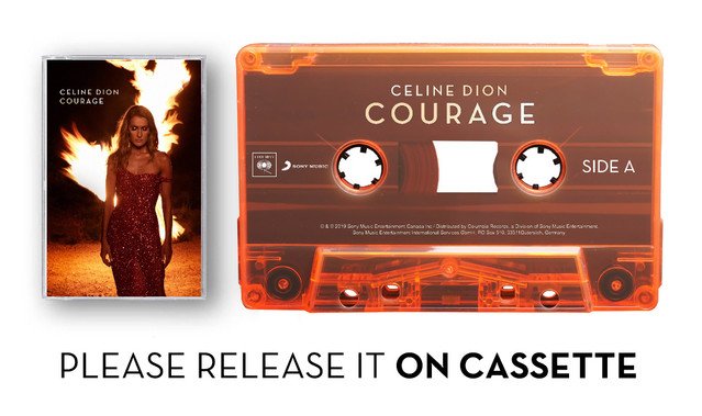 cditalia's tweet photo. We wish @Sony_Music @ColumbiaRecords will release @celinedion's #Courage on cassette. #JusticeForCourage https://t.co/dd56SZGNc6
