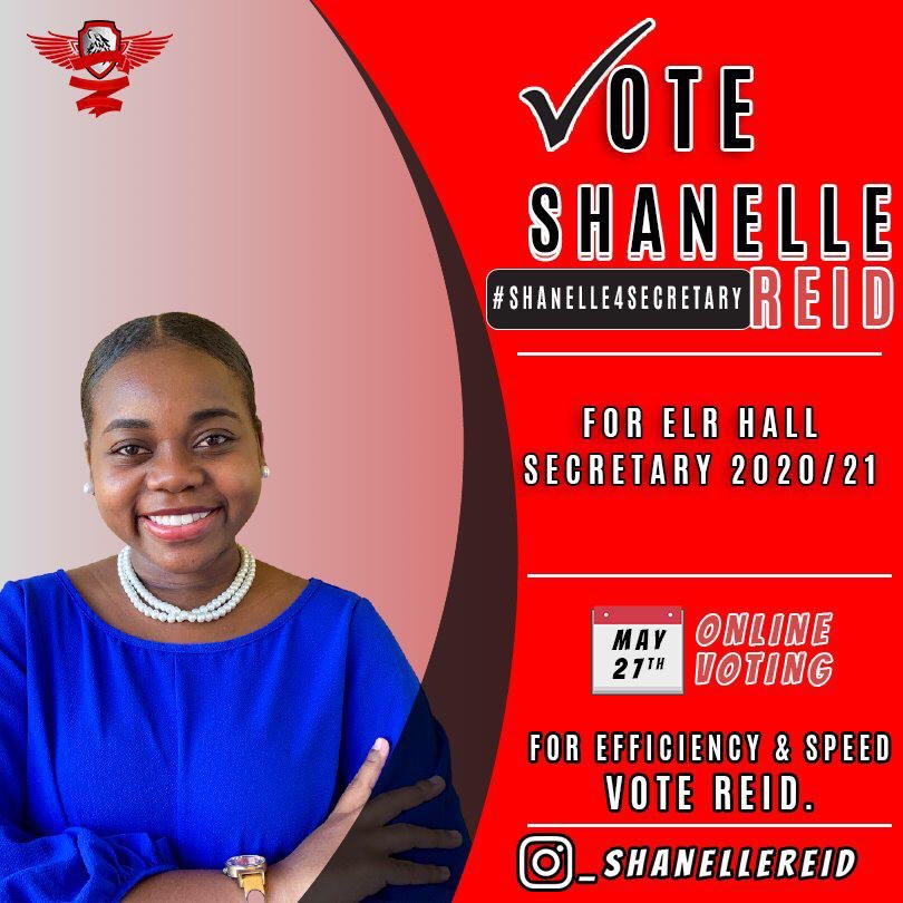 cheleseax's tweet photo. ✔️ For Efficiency & Speed, VOTE REID! #Shanelle4Secretary
#VoteReid
#YourSecretary
#May27 https://t.co/ynLigdgTT8