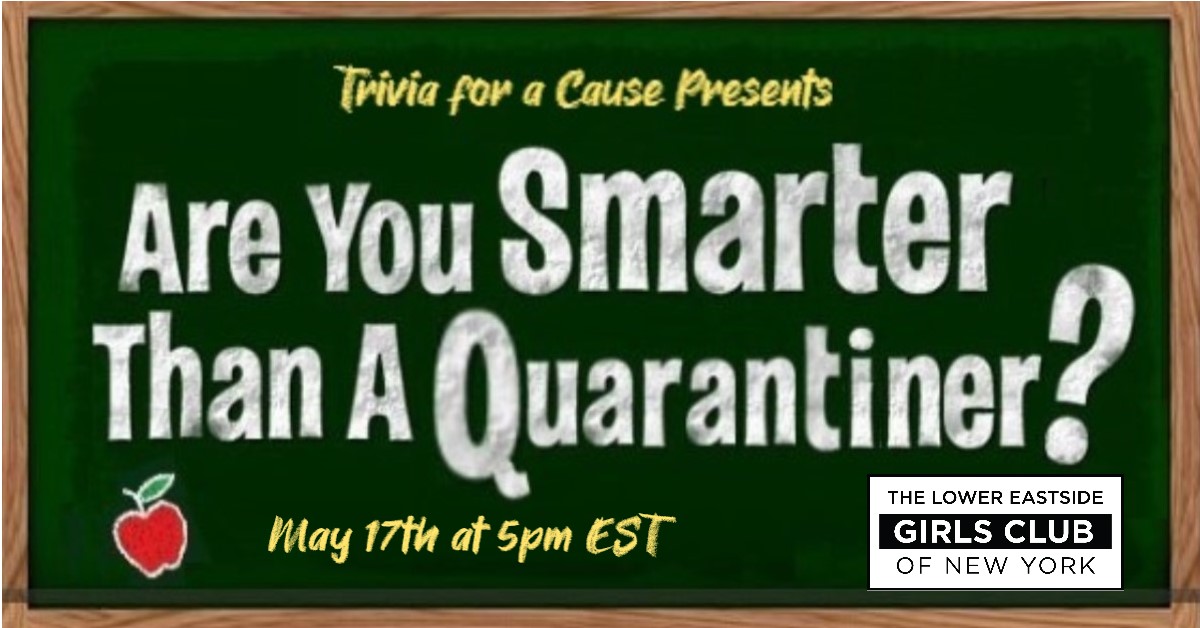 TriviaForACause's tweet image. The Charity Trivia event to benefit @girlsclubny is wrapping up soon and we are just below our fundraising goal!! Please help us reach our goal #JointheGirlsClub 
@rosariodawson
 #SpreadTriviaNotCOVID spotfund.com/story/6647cd81…