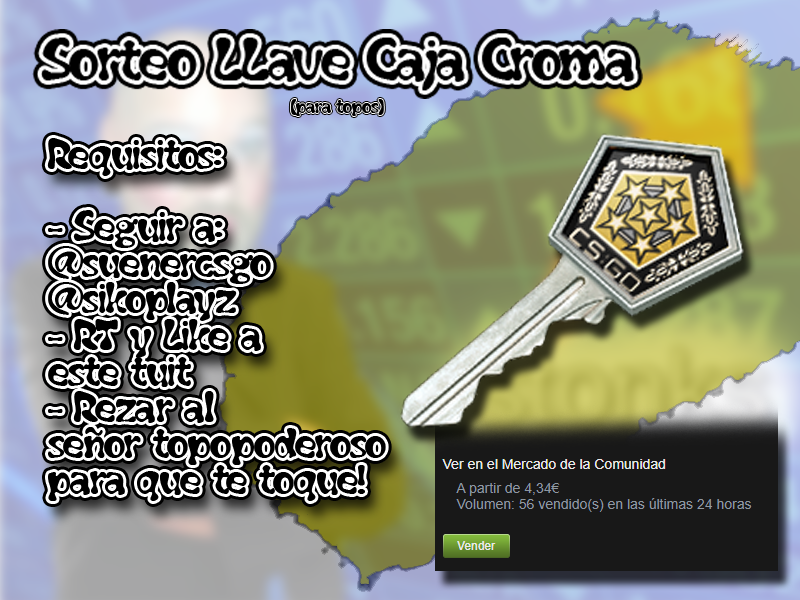 Suenerino's tweet photo. SORTEO QUE ME MEO. Gracias a @SikoPlayz Tenemos esta belleza para los TRADERS Y LOS HOLDERS. Para participar seguir a @SuenerCSGO &amp; @SikoPlayz  ...Mostrar tu amor con RT &amp; Like... y sobretodo rezar.... El sorteo finaliza el 3 de Junio. MUCHA SUERTE CHICOS!! https://t.co/9OTTXccFEq