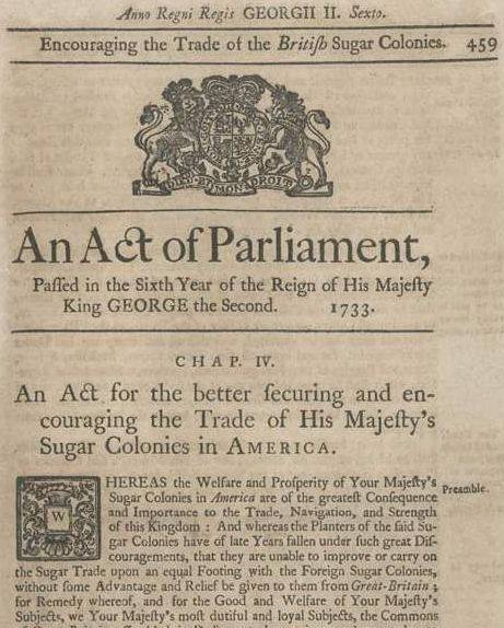 TammiMinoski's tweet photo. #OTD 1733: Great Britain passed the #MolassesAct which placed high tariffs on rum and molasses imported to the American colonies from a country other than British possessions. https://t.co/kotZwDlg67 #NavigationActs #AmRev https://t.co/yIa7owDfog