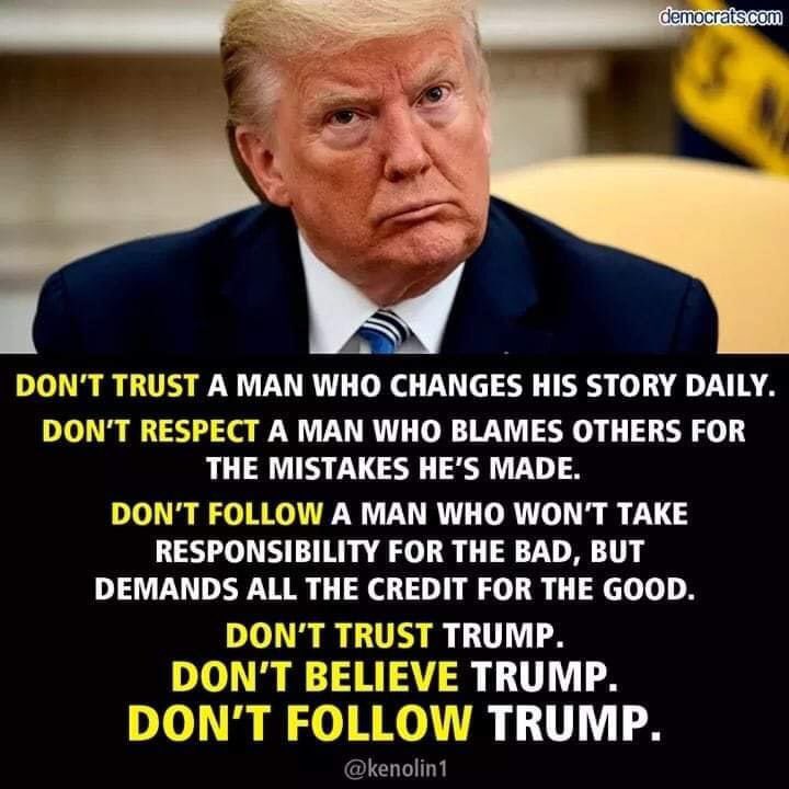 TiffanyNesmith6's tweet photo. #Truth #donotvotefortrump #VoteThemAllOut2020 #VoteBlueToSaveAmerica2020 #VoteBlueToEndThisNightmare #VoteBidenToSaveAmerica #VoteBiden2020 #TrumpLiesAmericansDie #TrumpIsTheWORSTPresidentEVER #TrumpLiesAmericansDie #TrumpIsAnIdiot ๐บ๐ธ๐ฏ https://t.co/Wyv5l0FjRd