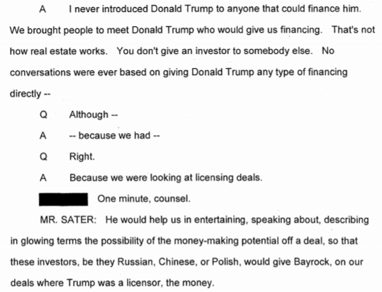 Sater takes exception to suggestion Trump had issues with American banks, actually. In fact,  @SethAbramson you will see by the following tweet he finds the suggestion laughable Russian investors would be interested in Trump thinking he'd run for office a decade later.