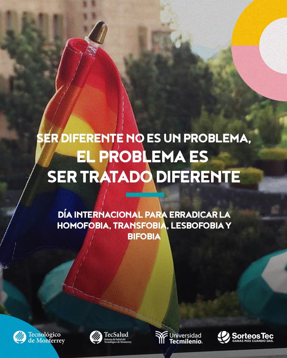 En el marco del Día Internacional contra la Homofobia, Transfobia y la Bifobia, reiteramos nuestro compromiso por seguir trabajando por una sociedad incluyente que respeta y celebra la diversidad. #IDAHOT #Diversidad #Inclusion #Igualdad #EmpatiaEInclusion