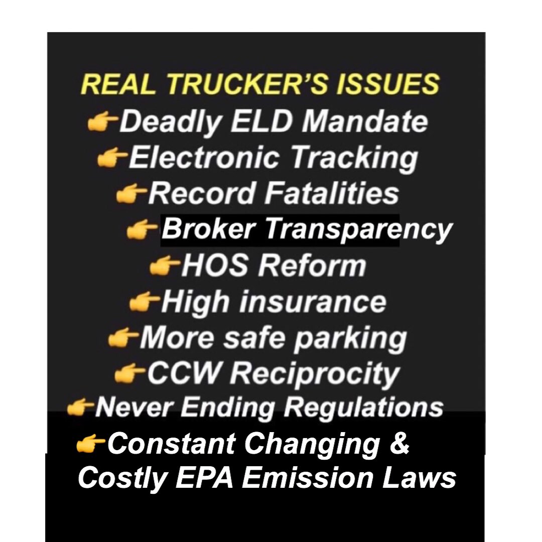 trucker_mfc's tweet photo. @Tpl193Lewis @taylorbilt @RealJamesLamb @realDonaldTrump @VP @SecElaineChao @USDOT @FMCSA @GOPChairwoman @GOPLeader @GOP @HouseGOP @SenateGOP @senatemajldr @SenateDems @HouseDemocrats @ABC @CBSNews @NBCNews @cnnbrk @MSNBC @maddow @luvtruckers @TrishBeattyTedt @darrell_renae Excellent point👍, I kinda covered it under “Never Ending Regulations”.  Your right its to vauge tho, especially in educating non-trucker politicians and media,  we need to be more explanative.  Thanks and its now been 👉MODIFIED. @TrishBeattyTedt @darrell_renae @luvtruckers https://t.co/aqw29AhFeZ