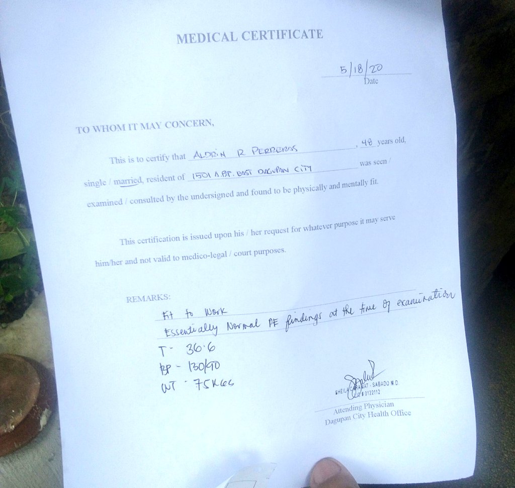 Driver Required To Take CBC Test Unrelated To COVID at Checkpoint