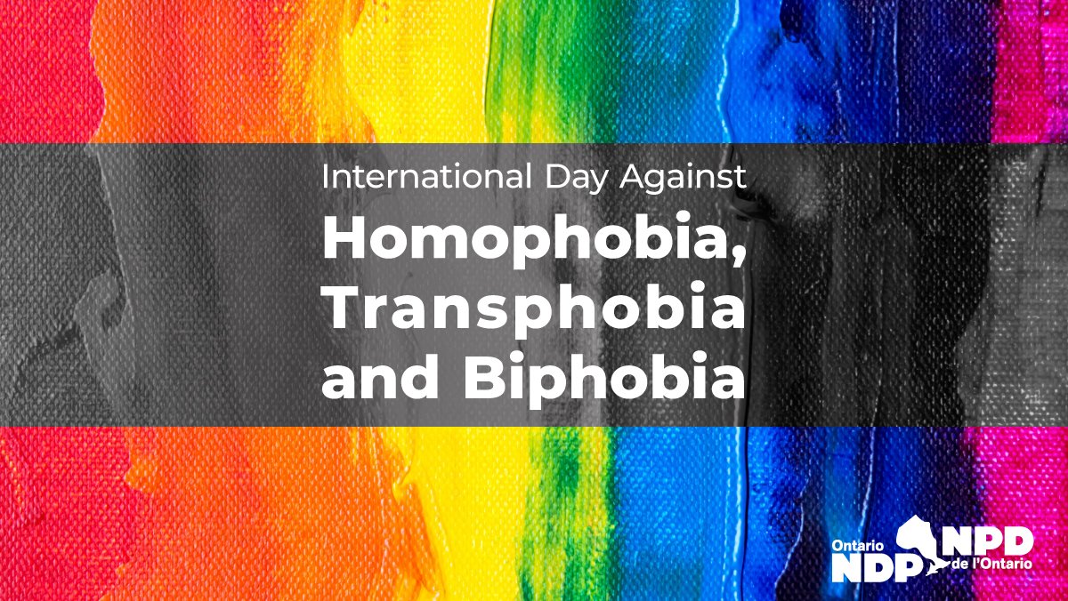 JessicaBellTO's tweet photo. Today on the Intl. Day against #Homophobia, #Transphobia & #Biphobia I recommit to stand in solidarity with #LGBTQ2I communities and fight back against the systems, people & policies who cause you harm.🏳️🌈
p.s. which acronym are we using? #IDAHOBIT? #IDAHOTB? #IDAHTB2020? https://t.co/FiRibMkoCN