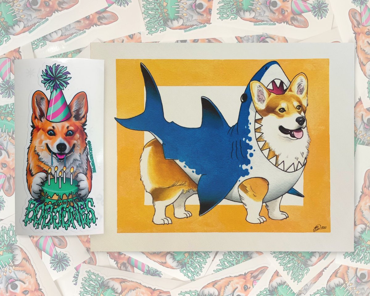 I was cleaning my house the other day and found some prints I had completely forgotten about! I only have 40 and I will not be printing these again. I’m also including a birthday corgi sticker in with them! Swoop the last ones before they’re gone!
badcaseofpurpose.com