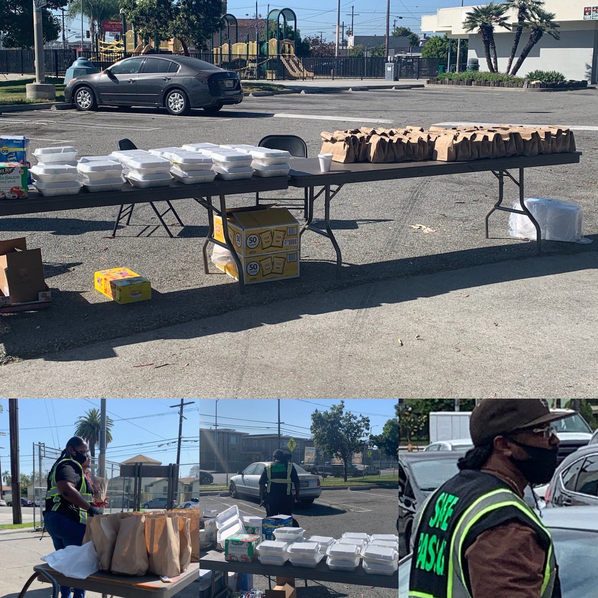 LAPD77thSt's tweet photo. Strong Shoulders Agency &amp; Pastor Cagle distributed hundreds of lunches to many families over the past month. He is a strong leader within the 77th Street Area community. Thank you Pastor Cagle for putting the needs of others first, &amp; making a difference in the lives of many! 🙏🏽 https://t.co/iBQOL6b6s9