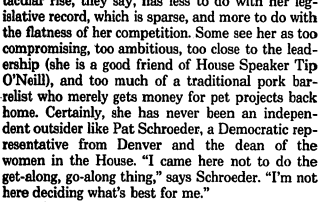 Washington Post, 4/29/1984 - Mentions concerns that she& #39;s "too ambitious" - but also "pretty and slim" (!)  https://www.washingtonpost.com/archive/l...