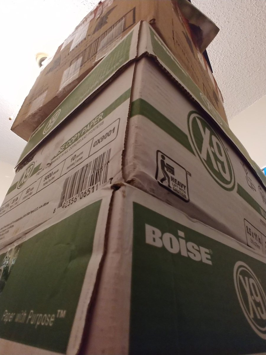 I'm gonna be squished by all these boxes