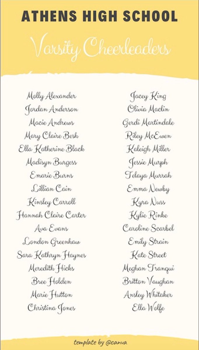 AthensCheer's tweet image. Congrats to the 2020-2021 Varsity and JV squads.