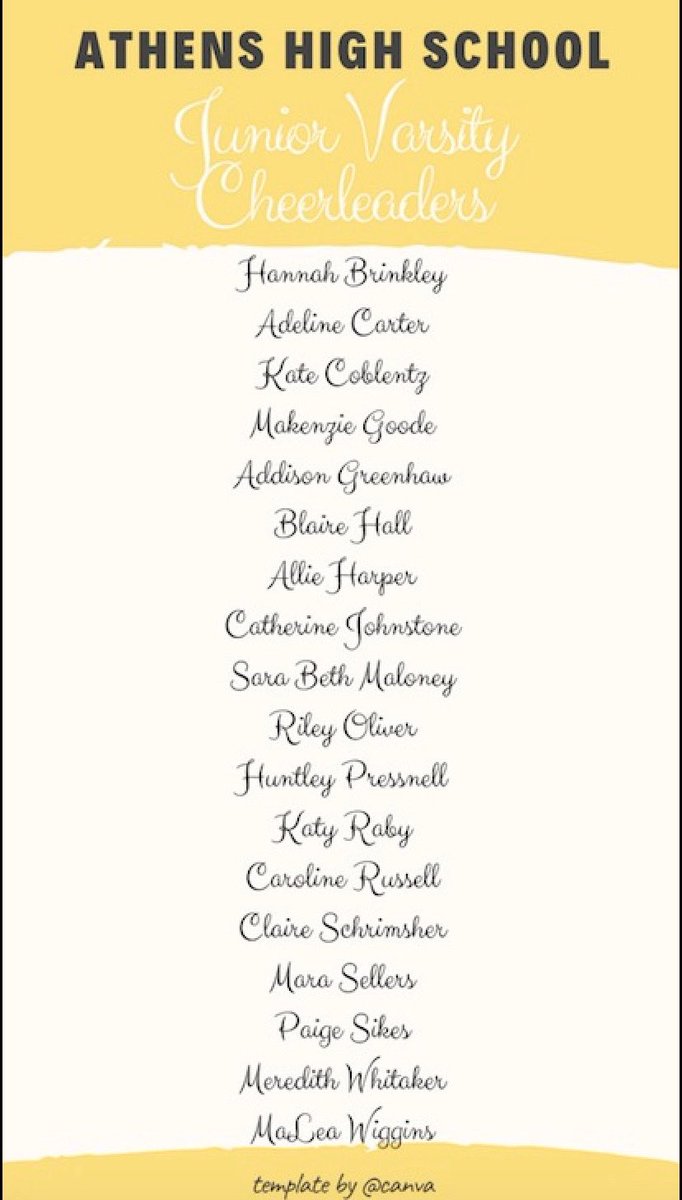 AthensCheer's tweet image. Congrats to the 2020-2021 Varsity and JV squads.