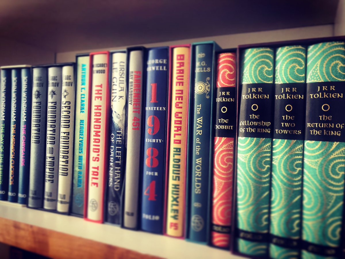 A Perez de Vera (@avelineperez) on Twitter photo My <a href="/foliosociety/">The Folio Society</a> SF collection is coming along nicely. Have moved them to a more prominent video background location! #lockdownlife #shelfie My <a href="/foliosociety/">The Folio Society</a> SF collection is coming along nicely. Have moved them to a more prominent video background location! #lockdownlife #shelfie