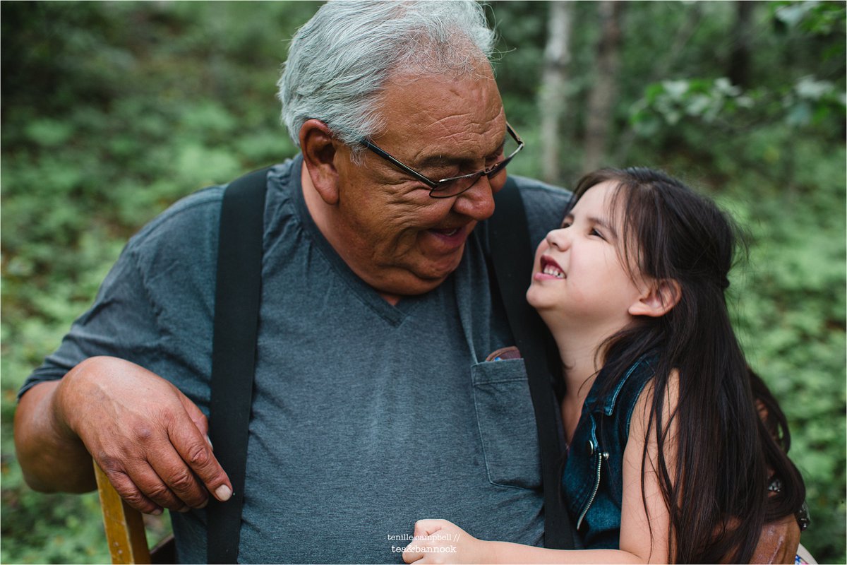 "“He hasn’t seen me in forever. He must be SO lonely,” she cried still, thinking of poor Papa without his granddaughter by his side." - <a href="/sweetmoonphoto/">tenille k campbell</a>  via bit.ly/2ZdORlB on parenting, kinship and missing family.