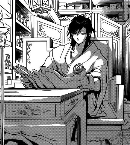 oh to be a woman in the kou empires main temple to peak inside this room watching kouen focused but relaxed like this... i hope theyre hiring
