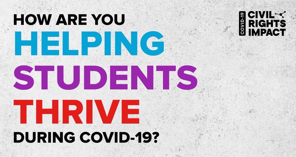 Graphic reads: "How are you helping students thrive during COVID-19?"