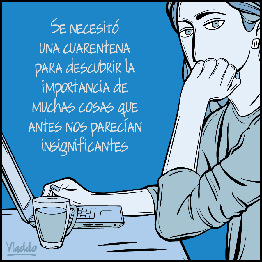 ALEIDA's tweet photo. ¿Sobre qué han reflexionado durante estas semanas de encierro? || #NuevaViñeta, en @RevistaSemana.

Y recuerden que en @instagram también podemos encontrarnos, en la cuenta @aleidastudio. Allá también los espero (y los leo). https://t.co/9b4RkOotrd