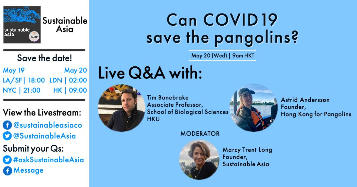 SustainableAsia's tweet photo. Have questions about the #COVID19 and #wildlifetrade? Submit your questions to Associate Professor Tim Bonebrake of @HKUniversity and Astrid Andersson in #DingleLab at @hKu Science by tweeting #askSustainableAsia before May 20th. https://t.co/8190iXSMs0