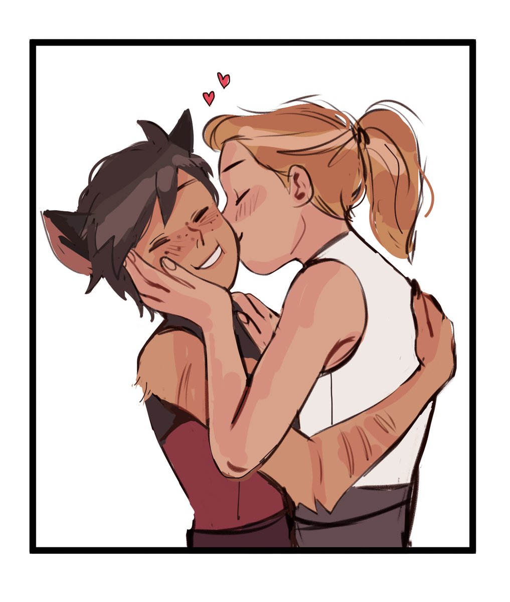 AIGHT my previous drawing was so sad aoidjaso here you go some fluff <3 #catradora #SheRaSpoilers 