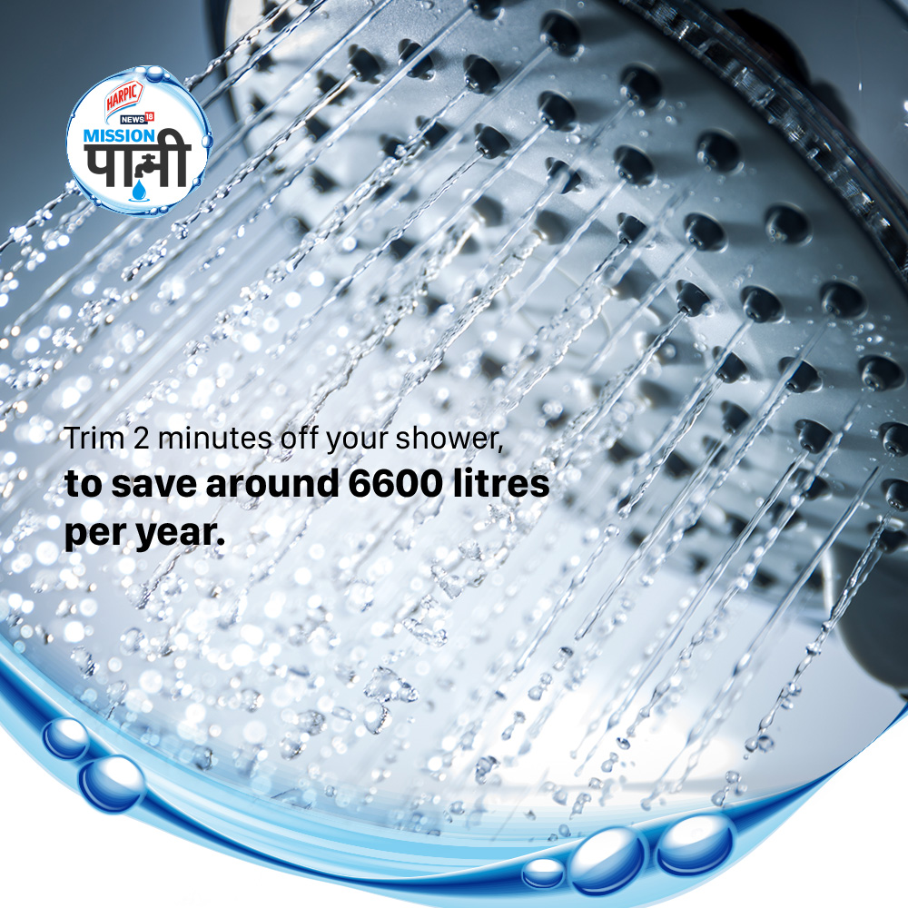 Those 2 minutes saved a day per person will do a world of good to help curb the water crisis. You can do much more by joining <a href="/harpic_india/">Harpic India</a> <a href="/CNNnews18/">News18</a> #MissionPaani as well. Log On to news18.com/mission-paani/ #JalShakti4JanShakti #IndiaJalBachao