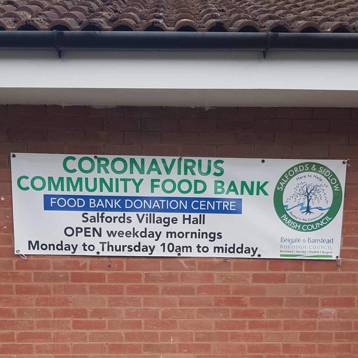 We are open this morning to collect your welfare/food donations. 10 to 12 #foodbank <a href="/reigatebanstead/">Reigate & Banstead Borough Council</a> <a href="/SalfordsSchool/">Salfords Primary School</a> <a href="/RBBCMayor/">Mayor of the Borough of Reigate and Banstead</a>