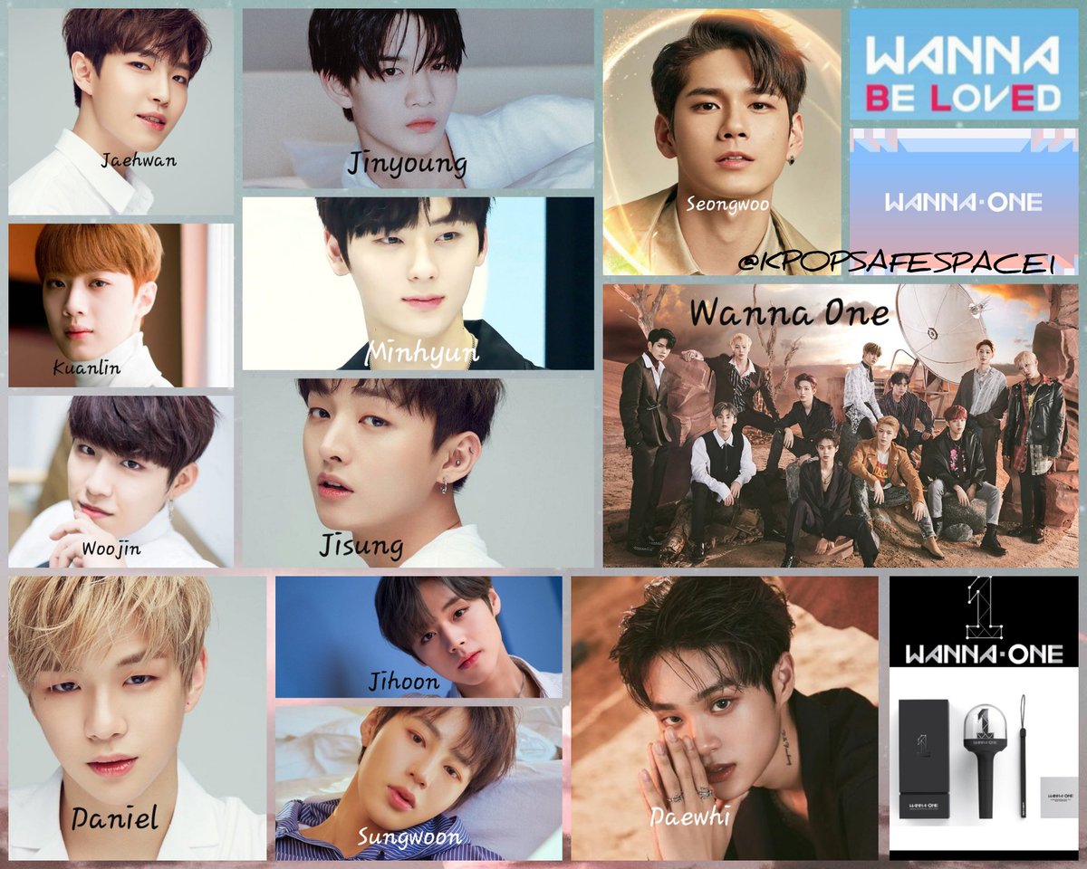 Know your K-Pop bands/artistsBand: Wanna OneDebut: 2017 (Energetic)Label: Sw, St Music & YMC Ent.Fandom: WannableMembers: Voc: Jisung, Sungwoon, Minhyun, Seongwoo, Jaehwan, Jinyoung, Daehwi; Rap: Daniel, Jihoon, Woojin, KuanlinMy top 3 songs: I.P.U., One Love, One's Place