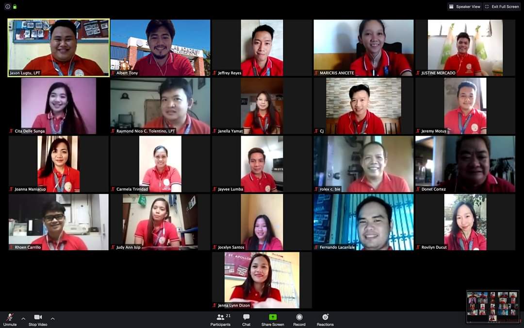 snamacabebe's tweet photo. SNA HS coordinators and teachers discuss the School Continuity Plan for SY 2020-2021
#HSFaculty
#GettingReadyfortheNewNormal
#oneSNA
#HomoProAliis https://t.co/MkF2ThOVwT