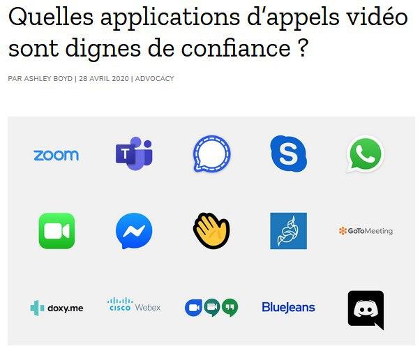 mozilla_fr's tweet photo. Nous sommes heureux de partager avec vous notre guide *Confidentialité non incluse : édition spéciale applications d’appels vidéo.

Nous avons examiné la confidentialité et la sécurité de 15 applications d’appels vidéo populaires et voici nos conclusions : https://t.co/h04Dkx1ip8 https://t.co/ceXudHqAqR