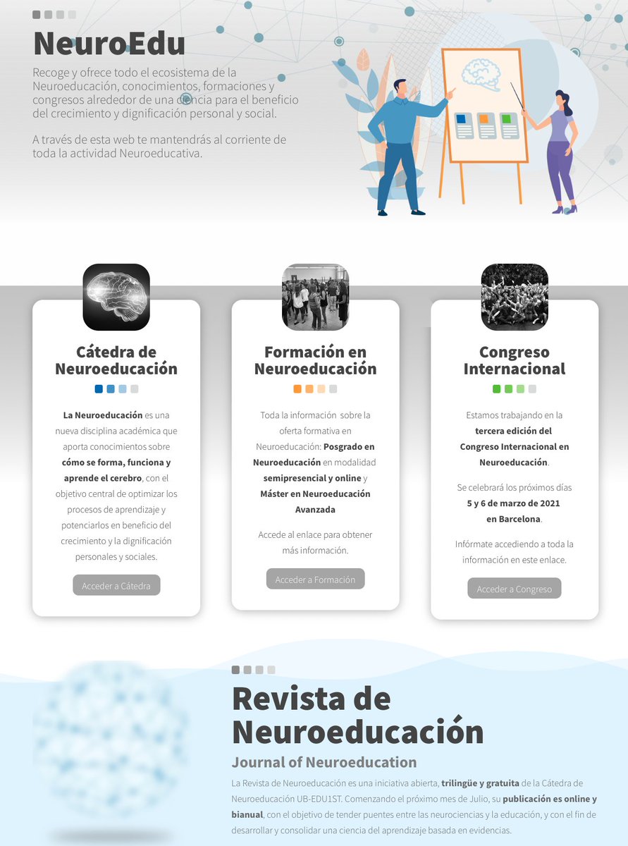 CatedraNEUROEDU's tweet photo. ¡Buenos días!
Hemos transformado la cuenta de twitter del congreso en la de la cátedra en general, donde podrás seguir su actividad. Además, estrenamos página web, creada con mucho cariño 👉🏼 https://t.co/6YSzKYOizU
Feliz día :)

#NEUROEDU #neuroeducacion #educacion #neurociencia https://t.co/rUcnRyqElS