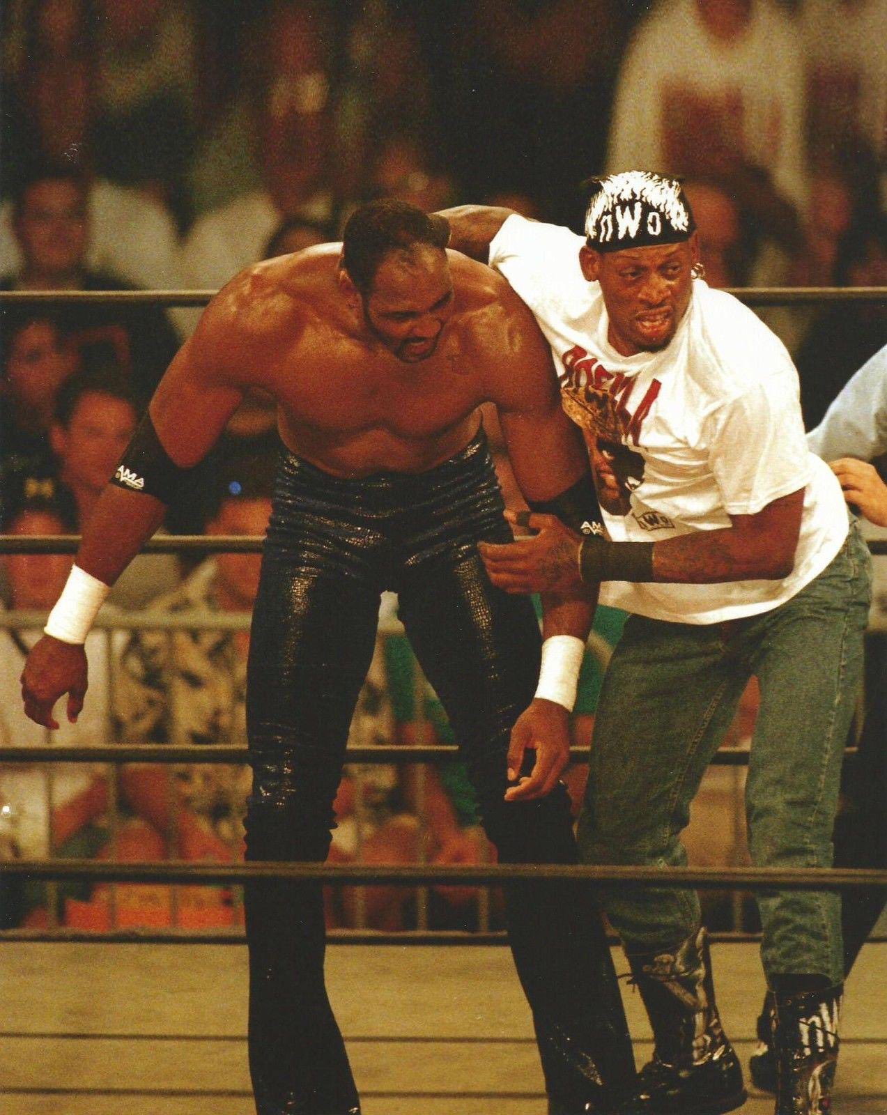 Behind the scenes from 20 years ago as Karl Malone wrestled Dennis