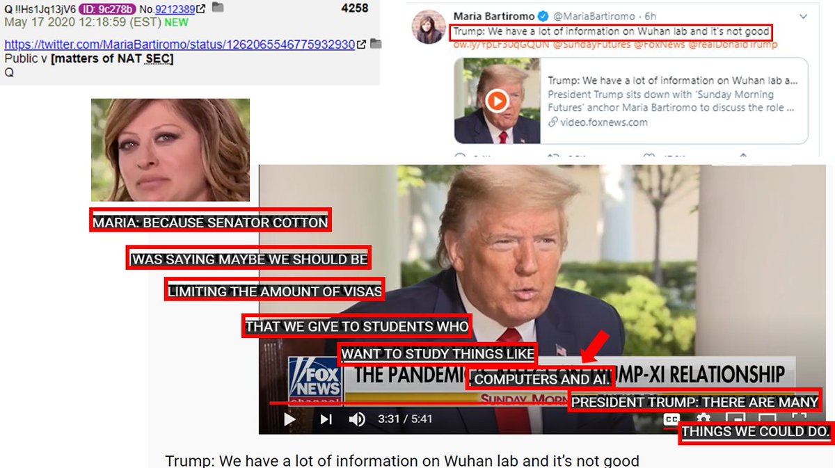 Q just posted a link to Maria Bs twt with video of intrvw with President re Wuhan Virus.Computer & AIHumanity is at STAKEPOLICE STATEAre you Registered?