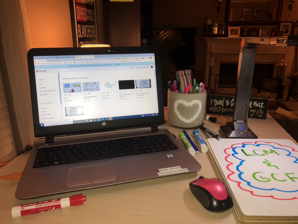 SarahRyanTeach's tweet photo. When you can’t find a LCM &amp; GCF video to meet the unique needs of your students, what does one do? Make their own! Thank you @edpuzzle for allowing a platform to teach new material to my students delivered in my own voice.  #WeLoveMCM #MLBAllStars #TeachingwithMEAning https://t.co/9MRNuIXrEn