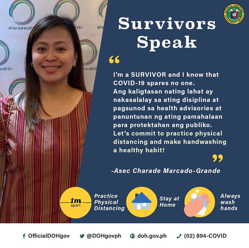 PNPBenguetPPO's tweet photo. SURVIVORS SPEAK

Ngayong panahon ng GENERAL COMMUNITY QUARANTINE, nawa'y mas lalo nating pairalin ang DISPLINA! 

#PhysicalDistancing
#ProperHandwashing
#BeatCOVID19
#WeHealAsOne https://t.co/LFd4yEczeJ