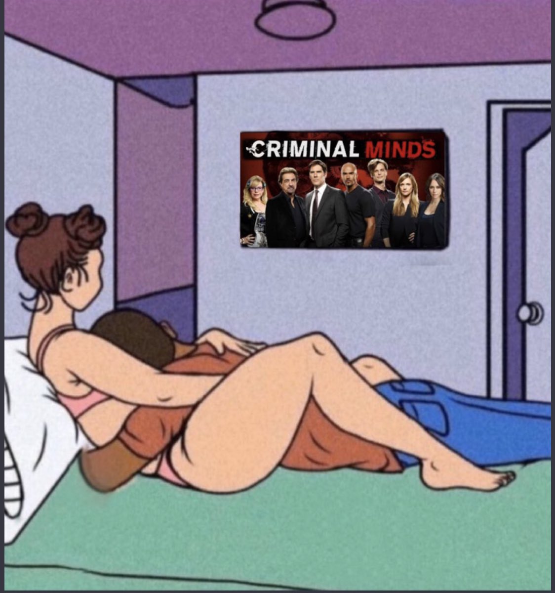 ceseiliah's tweet photo. for everyone saying criminal minds 🤣 https://t.co/28vaJ0Tpvx