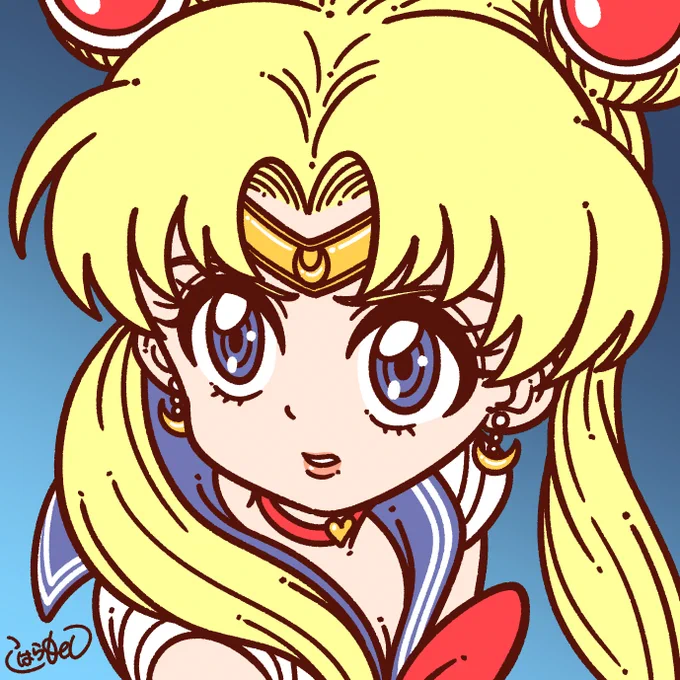 流行りに乗って…
セーラームーンを自分の絵柄で描きました!

#sailormoonredraw
#セーラームーンチャレンジ 