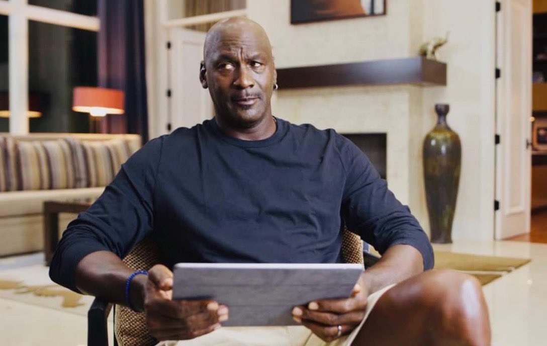 elleceetee's tweet image. I’m going to miss iPad Michael the most. #TheLastDance