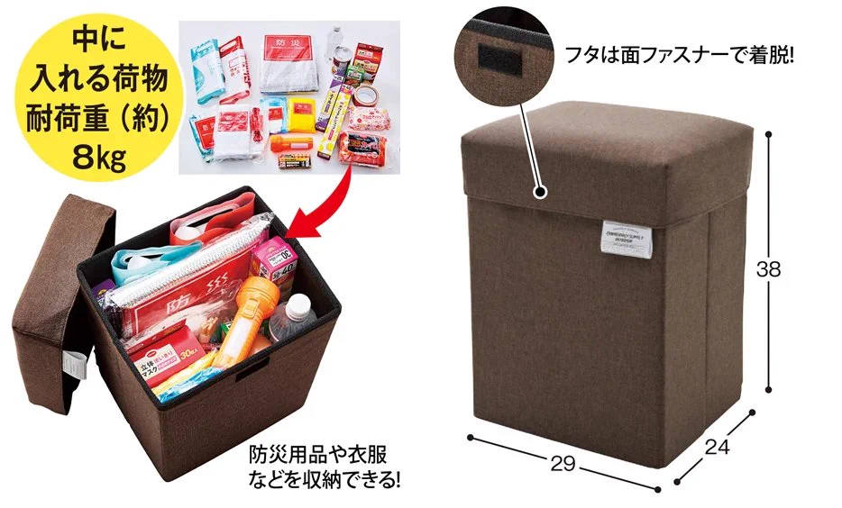 ファッション通販ニッセンさんのアイデア商品！玄関チェアをそれごと背負う防災リュックwww