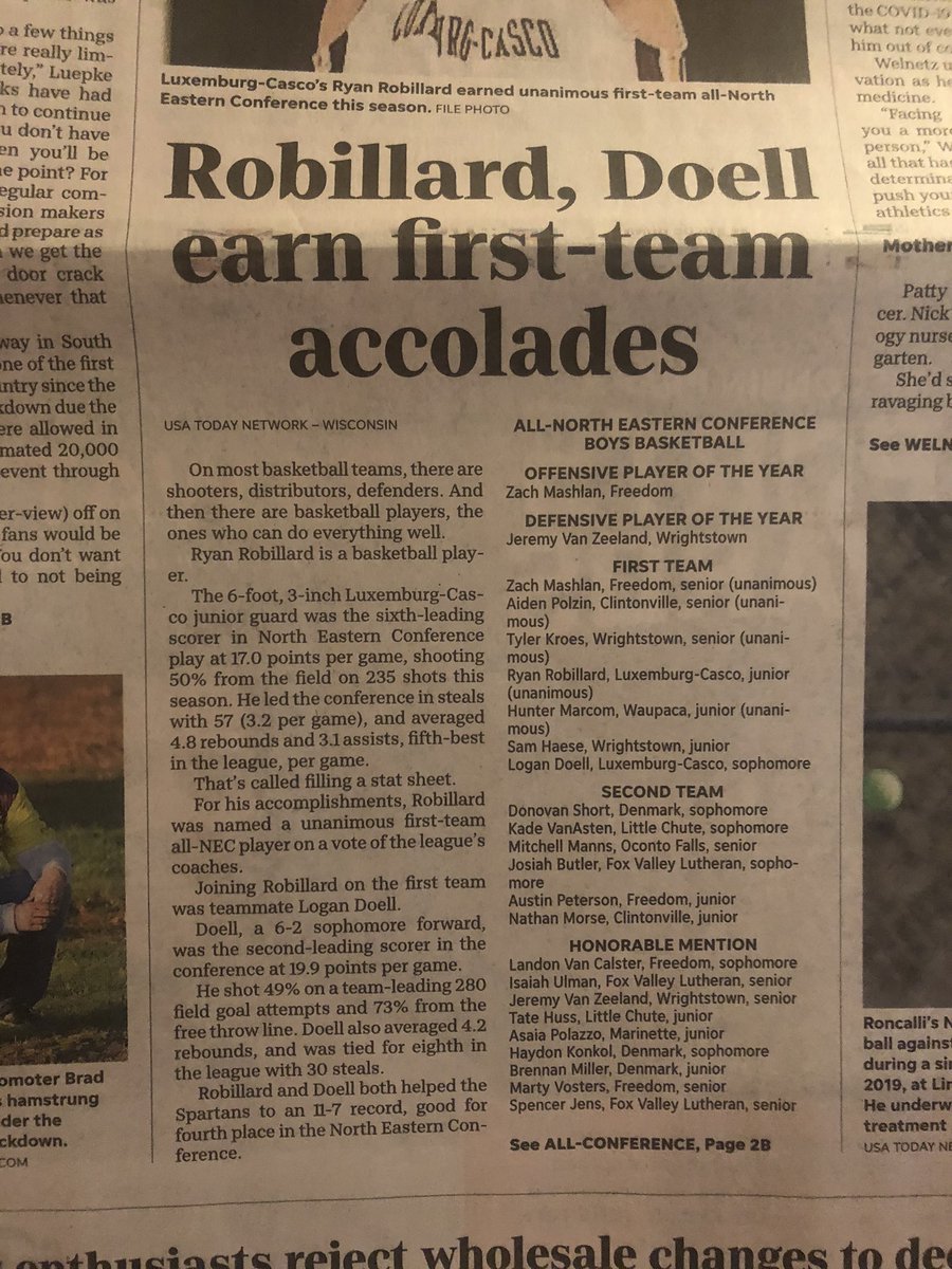 RyanRobillard13's tweet photo. Humbled to be on the front of the Kewaunee Star again. Couldn’t be more excited for next year. Buckle up it’s going to be fun. https://t.co/pJFav1dfWC