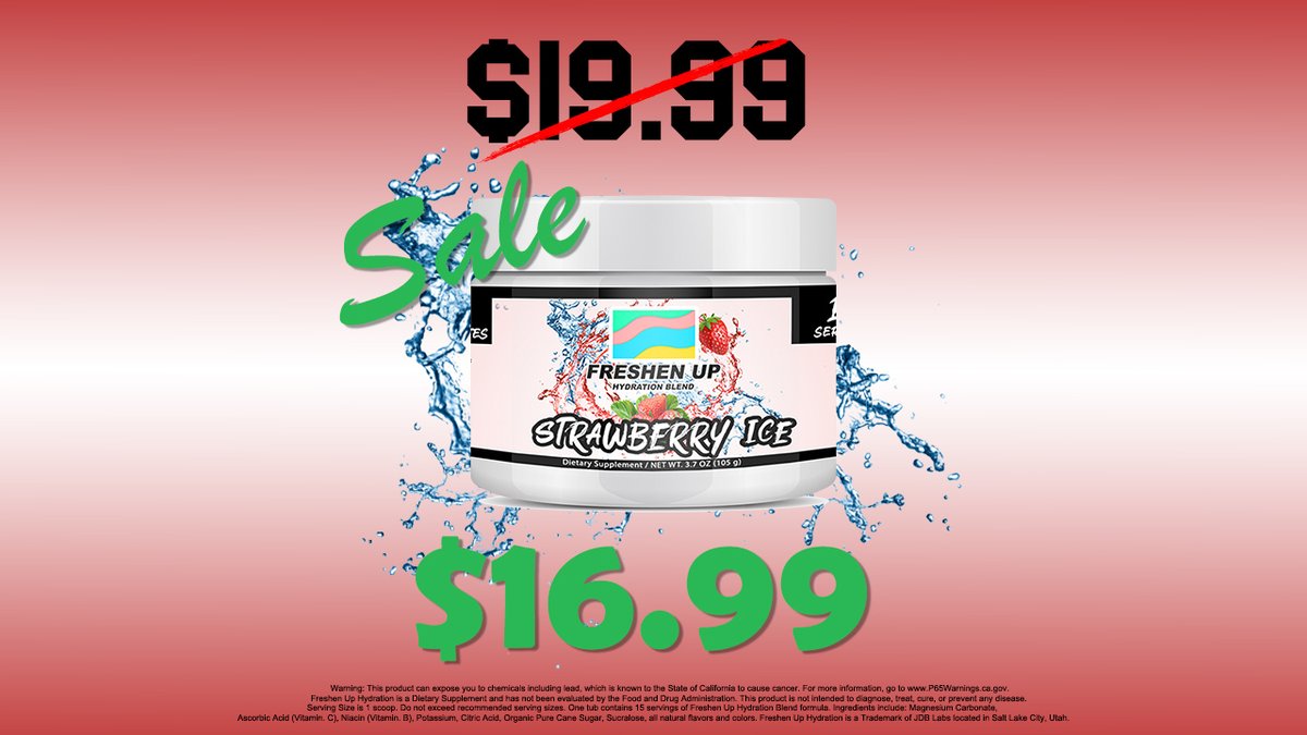 DrinkFreshenUp's tweet photo. Starting now this entire week, you can snag some Freshen Up for only $16.99!!

Oh, and yeah, you can also use discount codes with this too.

(Offer ends at 12:00am on 5/24/2020)

#FreshenUpHydration https://t.co/nWEidU2h9H