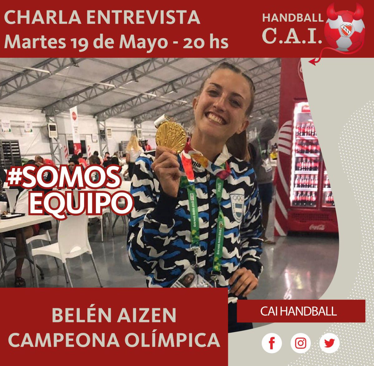 caihandball's tweet photo. Este martes tenemos una charla con la genia @beluaizen 🙌🏼

#HandballCAI #somosequipo https://t.co/PYp8v664j1