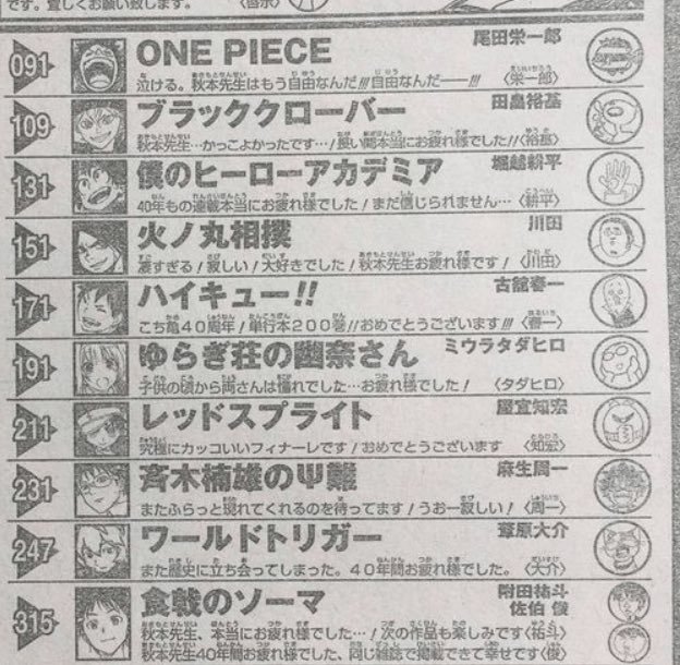 えるす スロ垢女子 鬼滅の刃最終回ジャンプ巻末コメントに約束のネバーランド 僕のヒーローアカデミア 呪術廻戦それぞれの作者から コメントあってちょっと嬉しいな T Co 2z3bxbsuge Twitter