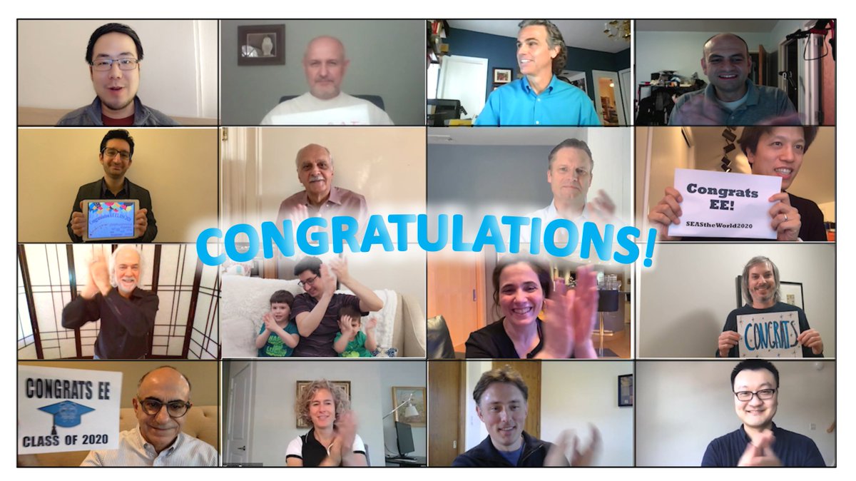 Gil Zussman (@gil_zussman) on Twitter photo Great (online) <a href="/EE_ColumbiaSEAS/">Columbia | EE</a> & Computer Engineering <a href="/CUSEAS/">Columbia Engineering</a> class day celebration and awards ceremony.
Congratulations <a href="/Columbia/">Columbia University</a> Class of 2020 graduates and Electrical Engineering award recipients! #SEAStheWorld2020 #RoarLions2020 Great (online) <a href="/EE_ColumbiaSEAS/">Columbia | EE</a> & Computer Engineering <a href="/CUSEAS/">Columbia Engineering</a> class day celebration and awards ceremony.
Congratulations <a href="/Columbia/">Columbia University</a> Class of 2020 graduates and Electrical Engineering award recipients! #SEAStheWorld2020 #RoarLions2020