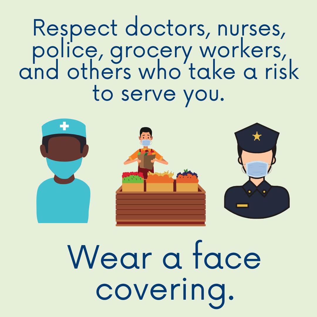 Wear a face covering to protect your neighbors.

Wear a face covering to safeguard older Oregonians.

Wear a face covering to defend immunocompromised kids. 

Wear a face covering to respect doctors, nurses, police, grocery workers, and others who take a risk to serve you.
