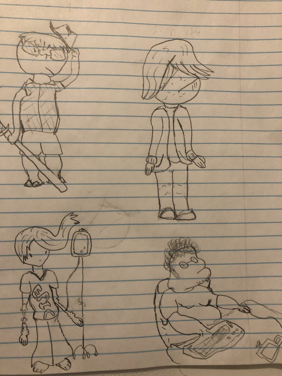 PentQueen's tweet photo. The Four Horsemen

Some caricatures of me and my friends. Looking at this, it’s no wonder we gravitated towards each other. https://t.co/hW96kcAXID