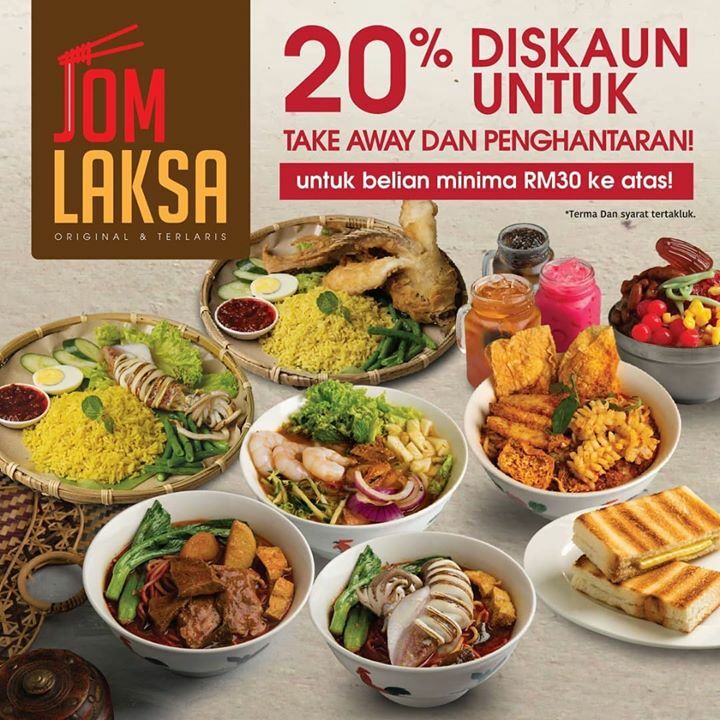 JomLaksa's tweet photo. KINI LEBIH JIMAT BERSAMA @JOMLAKSA 😲😱😮
.
Berjimat lebih dengan makan di premis, bawa pulang atau penghantaran secara PERCUMA ( kecuali dari Da Men Mall outlet )  🛵💨💨
.
Anda boleh pesan makanan untuk penghantaran percuma atau bawa pulang Asam Laksa meletop dari cawangan y… https://t.co/Y6hrHzVW8O