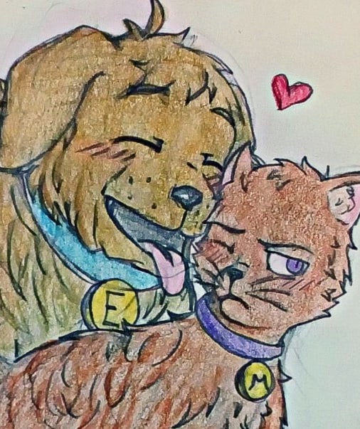 KowiMarch's tweet photo. Dog!Emil & Cat!Mickey 🐶🐱💙💜
I did it for a friend, although I had the idea in my mind for a long time 😂💕
#エミミケ #emimike #yoi #Yurionice https://t.co/e6MsIumWCu