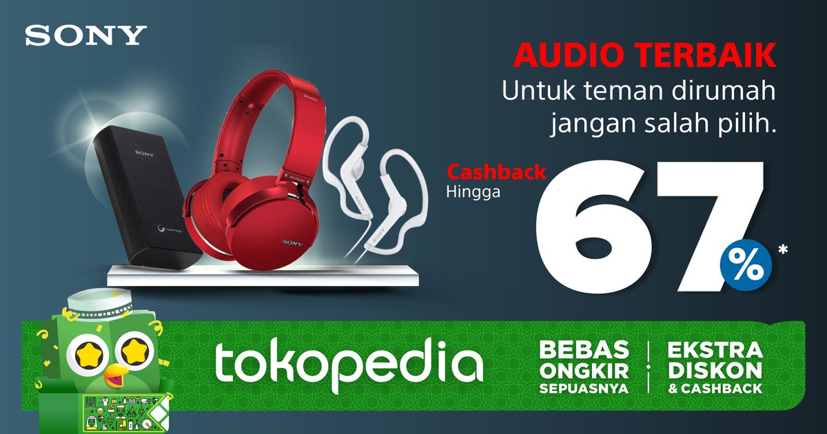 anugrahANP's tweet photo. Ramadhan tahun ini beda.. mari kita berbagi kado lebaran dengan #tokopediasaja.
cek https://t.co/i9IDG0EnYN dapatkan produk audio terbaik diskon hingga 67% #darirumahsaja
kirimkan ke keluarga tercinta. #dijaminori https://t.co/wGC3zxzAPs