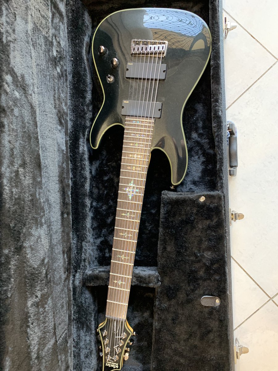 StockyTSS's tweet photo. Another guitar to the collection, this time an 8 string. Schecter make some awesome instruments. 
#thestockpilingsquirrel#musicalstockpile#music https://t.co/AwcVgDZnYf