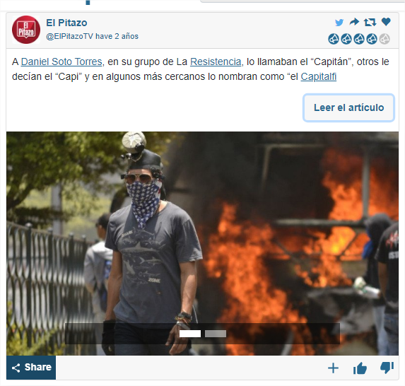 CarolaBriceno's tweet photo. Aunque me ataquen por todas las vías Gregory Gómez, @Soldadodfranela, aquí lo que importa es que expliques cómo es que tú usas el seudónimo que era de Daniel Soto Torres, quien murió con Óscar Pérez en El Junquito ¿Para quién trabajas? ¿Creiste que nunca se sabría esto? https://t.co/odAsFz21Q2